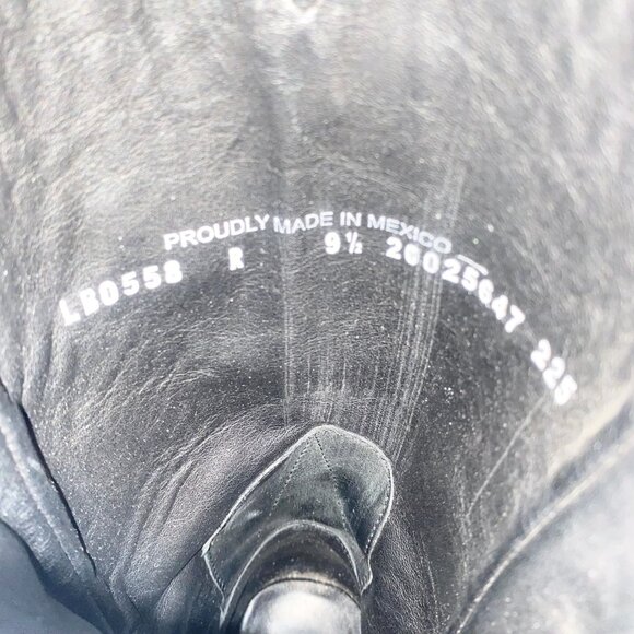 Lane EMMA JANE Womens Cowboy Boots 9.5 Matte Black Western Cowgirl Mid Calf Tall - Picture 9 of 11